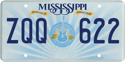 MS license plate ZQQ622