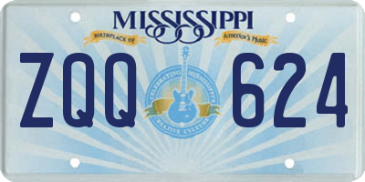 MS license plate ZQQ624