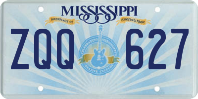MS license plate ZQQ627