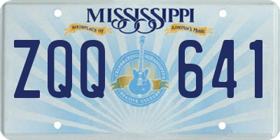MS license plate ZQQ641