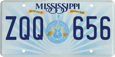 MS license plate ZQQ656