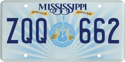 MS license plate ZQQ662
