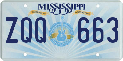 MS license plate ZQQ663