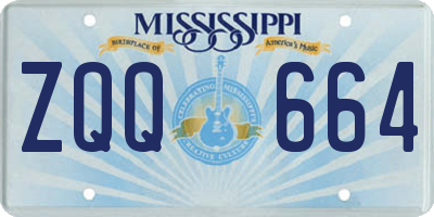 MS license plate ZQQ664