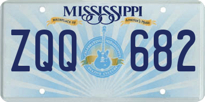 MS license plate ZQQ682