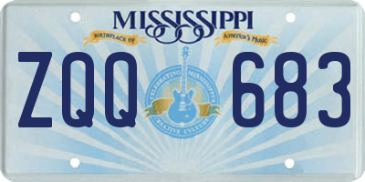 MS license plate ZQQ683