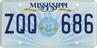 MS license plate ZQQ686