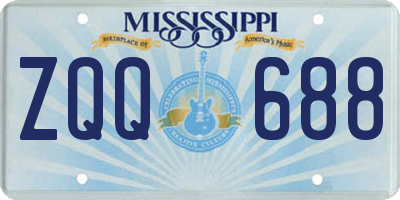 MS license plate ZQQ688