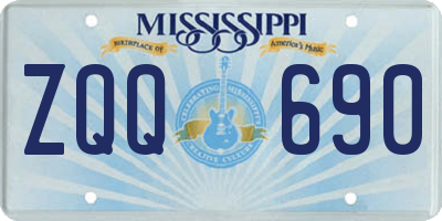 MS license plate ZQQ690