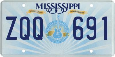 MS license plate ZQQ691