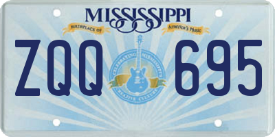 MS license plate ZQQ695