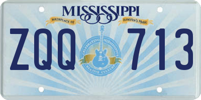 MS license plate ZQQ713
