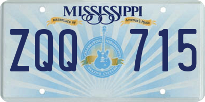 MS license plate ZQQ715