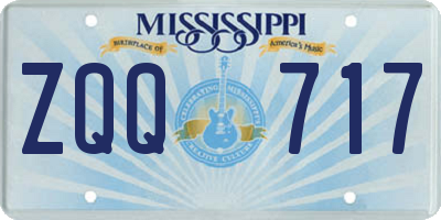 MS license plate ZQQ717