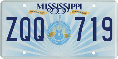 MS license plate ZQQ719