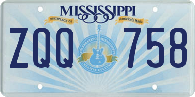 MS license plate ZQQ758