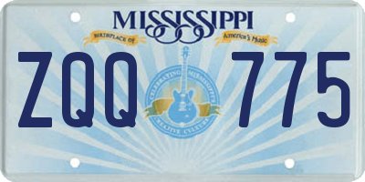 MS license plate ZQQ775