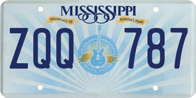 MS license plate ZQQ787