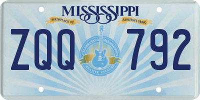 MS license plate ZQQ792