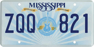MS license plate ZQQ821
