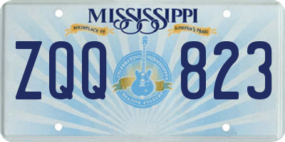 MS license plate ZQQ823