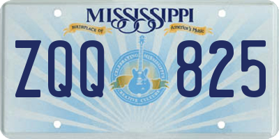 MS license plate ZQQ825