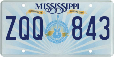 MS license plate ZQQ843