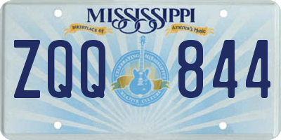 MS license plate ZQQ844