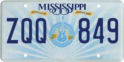 MS license plate ZQQ849