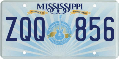 MS license plate ZQQ856