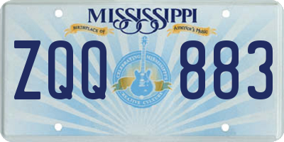 MS license plate ZQQ883