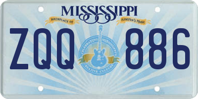 MS license plate ZQQ886