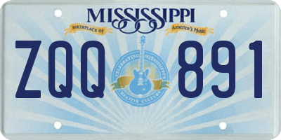 MS license plate ZQQ891