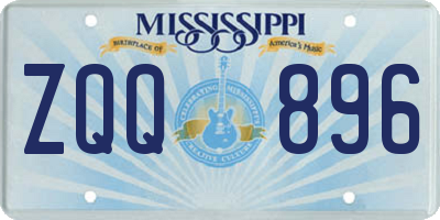 MS license plate ZQQ896