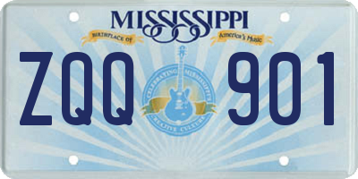 MS license plate ZQQ901