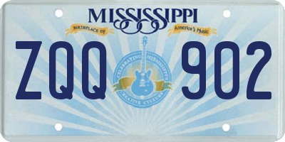 MS license plate ZQQ902