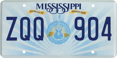 MS license plate ZQQ904