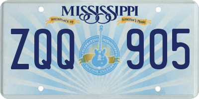 MS license plate ZQQ905