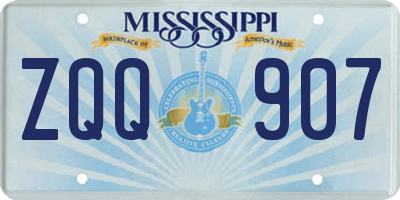 MS license plate ZQQ907