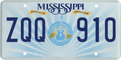 MS license plate ZQQ910