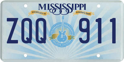 MS license plate ZQQ911