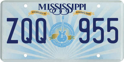 MS license plate ZQQ955