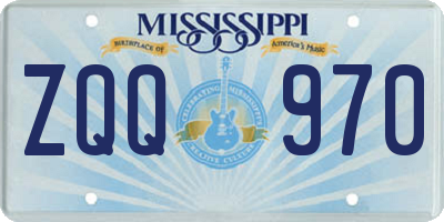 MS license plate ZQQ970