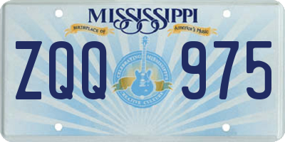 MS license plate ZQQ975