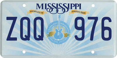 MS license plate ZQQ976