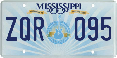 MS license plate ZQR095