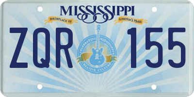 MS license plate ZQR155