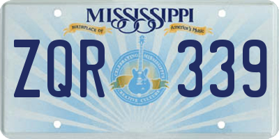 MS license plate ZQR339