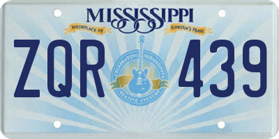 MS license plate ZQR439