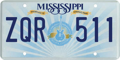 MS license plate ZQR511